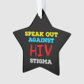 Kampf gegen HIV-Stigma - Aids-Bewusstsein Ornament (Vorderseite)