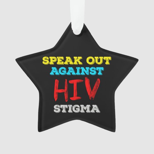 Kampf gegen HIV-Stigma - Aids-Bewusstsein Ornament (Vorderseite)