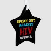 Kampf gegen HIV-Stigma - Aids-Bewusstsein Ornament (Vorderseite)