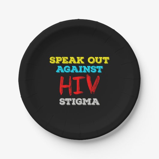 Kampf gegen HIV-Stigma - Aids-Bewusstsein Pappteller (Vorderseite)