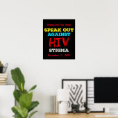 Kampf gegen HIV-Stigma - Aids-Bewusstsein Poster (Heimbüro)