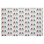 Kampf gegen Hockeyspieler Stoff (Fat Quarter (45,7 x 55,9 cm))