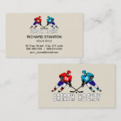 Kampf gegen Hockeyspieler Visitenkarte (Vorne/Hinten)