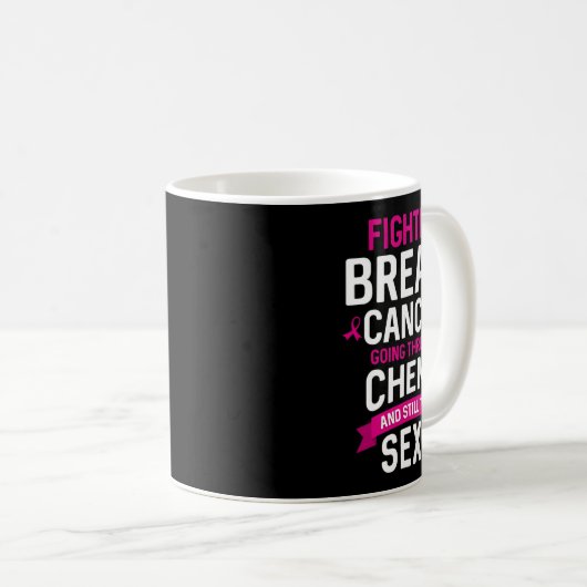 Kampf gegen Krebs Chemo noch Y Krebsbekämpfung Kaffeetasse (VorderseiteRechts)