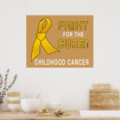 Kampf gegen Krebs im Kindesalter für Heilung Poster (Küche)