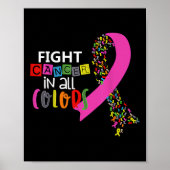 Kampf gegen Krebs in allen Farbbandkrebsarten Poster (Vorne)