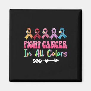 Kampf gegen Krebs in allen Farben Brustkrebs Magnet