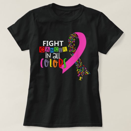 Kampf gegen Krebs in allen Farben Kampf gegen Kreb T-Shirt (Design vorne)