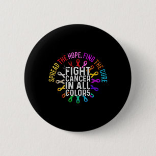 Kampf gegen Krebs in allen Farben - Ribbons-Fluss Button