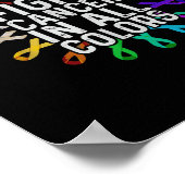 Kampf gegen Krebs in allen Farben - Ribbons-Fluss Poster (Ecke)