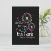 Kampf gegen Krebs in allen und allen Blume von Far Einladung (Stehend Vorderseite)