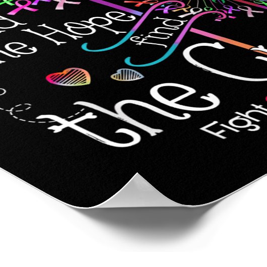 Kampf gegen Krebs in allen und allen Blume von Far Poster (Ecke)