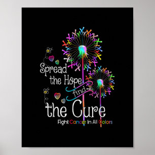 Kampf gegen Krebs in allen und allen Blume von Far Poster