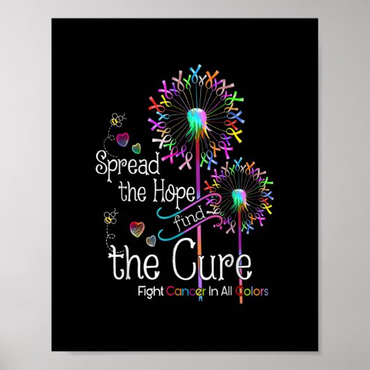 Kampf gegen Krebs in allen und allen Blume von Far Poster (Vorne)