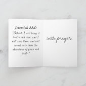 Kampf gegen Krebs mit Gebetsrecht gesund werden Karte (Innenseite)