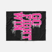 Kampf gegen Krebs rosa Brustkrebs Fleecedecke (Vorderseite (Horizontal))
