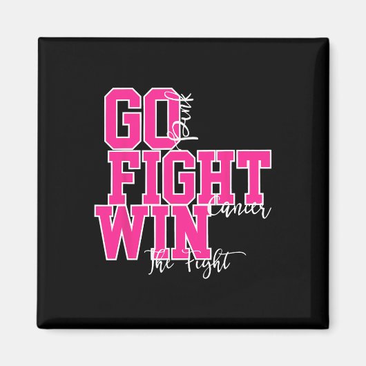 Kampf gegen Krebs rosa Brustkrebs Magnet (Vorne)