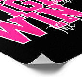 Kampf gegen Krebs rosa Brustkrebs Poster (Ecke)