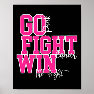 Kampf gegen Krebs rosa Brustkrebs Poster