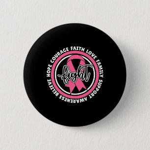 Kampf gegen Krebs rosa Krebserkrankung Button