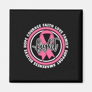 Kampf gegen Krebs rosa Krebserkrankung Magnet