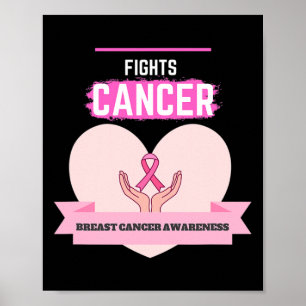 Kampf gegen Krebs rosa Schleimhaut Brustkrebs Bewu Poster