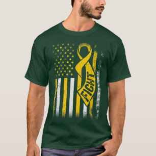 Kampf gegen Krebs Überleben US-Flagge Kinderkrebs T-Shirt