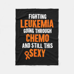 Kampf gegen Leukämie Chemotherapie und lustiger Kr Fleecedecke
