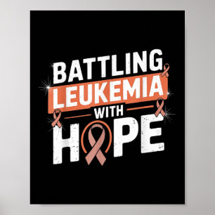 Kampf gegen Leukämie mit Hoffnung Orange Band Awar Poster