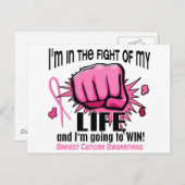 Kampf gegen mein Leben 2 Brustkrebs Postkarte (Vorne/Hinten)