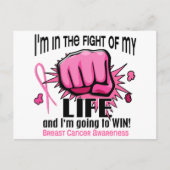 Kampf gegen mein Leben 2 Brustkrebs Postkarte (Vorderseite)