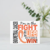 Kampf gegen mein lebenslanges Endometriumkrebs Postkarte (Stehend Vorderseite)