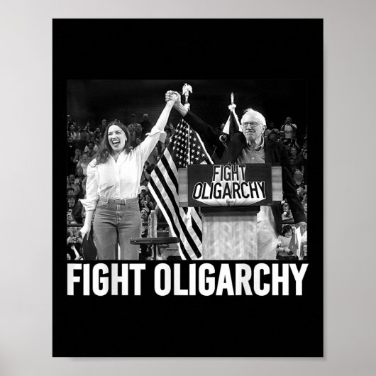 Kampf gegen Oligarchie Protest und Widerstand gege Poster (Vorne)