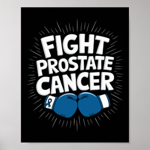 Kampf gegen Prostatakrebs Aufklärung Blue Ribbo Poster