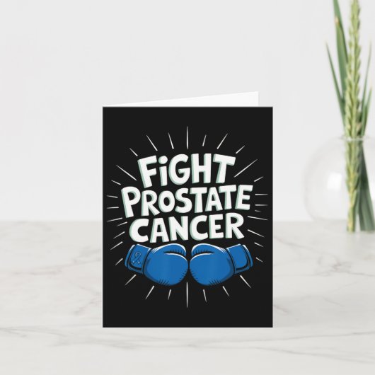 Kampf gegen Prostatakrebs Funny Sprichwort Boxing Karte (Vorderseite)