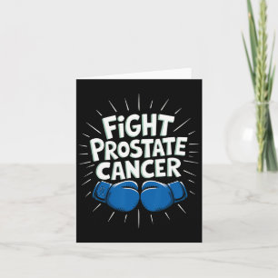 Kampf gegen Prostatakrebs Funny Sprichwort Boxing Karte