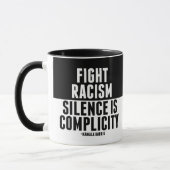 Kampf gegen Rassismus Schweigen ist Mittäterschaft Tasse (Links)
