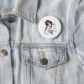 Kampf gegen Rosie Das Riveter-Brustkrebs-Bewusstse Button (Beispiel)