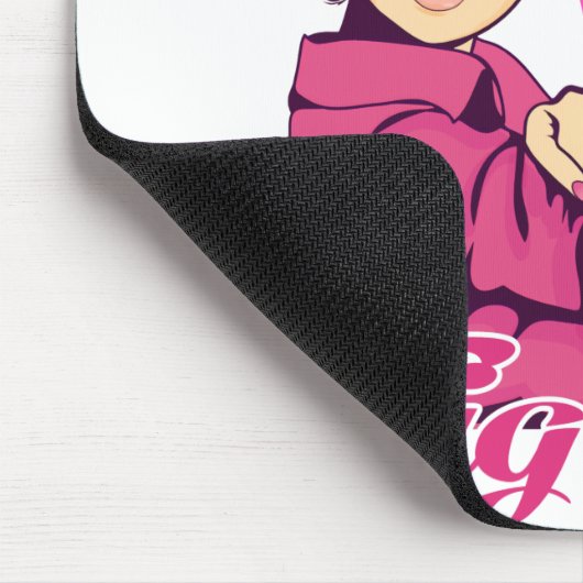 Kampf gegen Rosie Riveter Brustkrebs Bewusstsein Mousepad (Ecke)