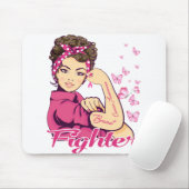 Kampf gegen Rosie Riveter Brustkrebs Bewusstsein Mousepad (Mit Mouse)