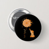 Kampf gegen Sonnenblumen Elefant Leukämie Bewussts Button (Vorne & Hinten)