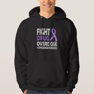 Kampf gegen Überdosis Lila Band Opioid-Überdosis-B Hoodie