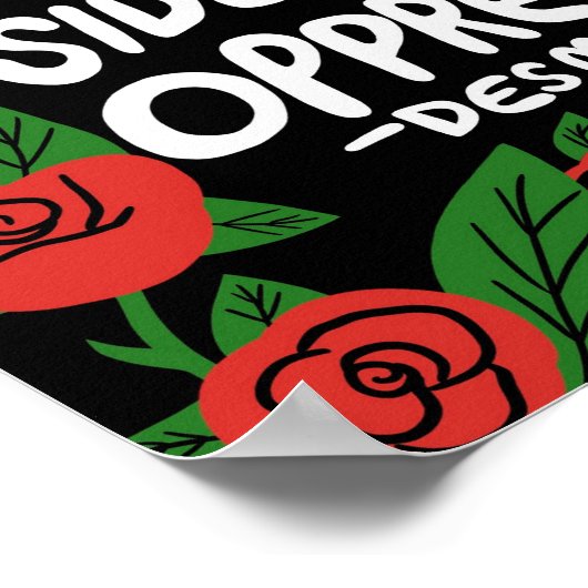 Kampf gegen Ungerechtigkeit Desmond Tutu Zitat Pal Poster (Ecke)