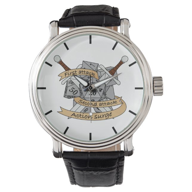 Kampf gegen Würfel Armbanduhr (Vorderseite)