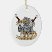 Kampf gegen Würfel Keramik Ornament (Rechts)