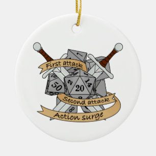 Kampf gegen Würfel Keramik Ornament