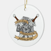 Kampf gegen Würfel Keramik Ornament (Links)
