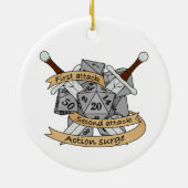 Kampf gegen Würfel Keramik Ornament (Hinten)