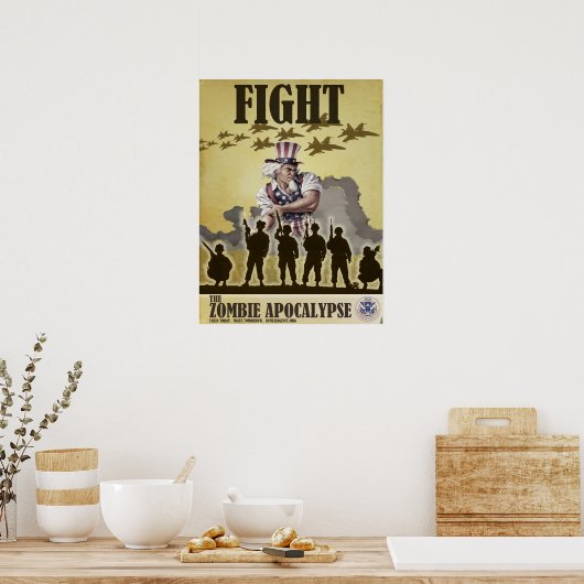 Kampf gegen Zombie-Apokalypse-Poster Poster (Küche)