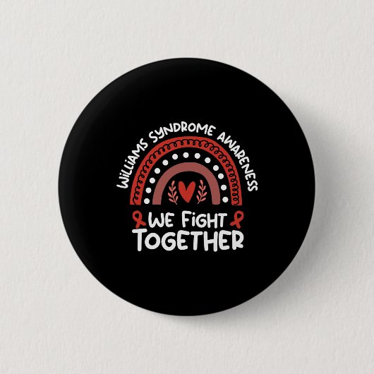 Kampf gemeinsam Bewusstseinsmonth-Williams-Syndrom Button (Vorderseite)